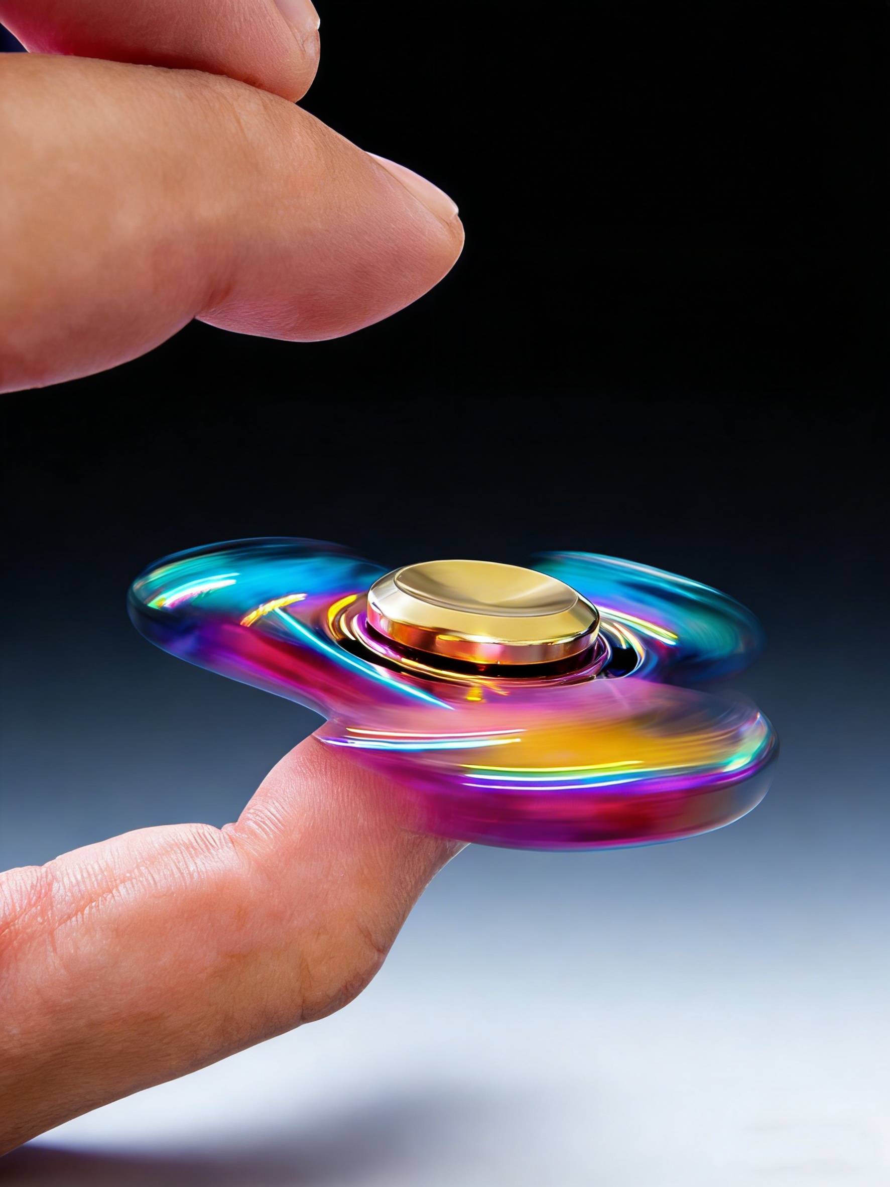 Model Kit Ufo - Colorful Rainbow UFO Metal Fidget Spinner