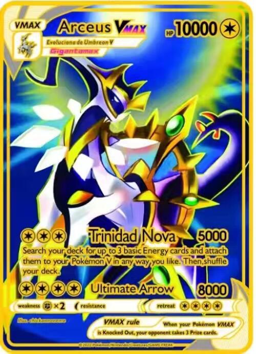 Model Kit Game - Pokemon Metal Card 10000 Points Arceus