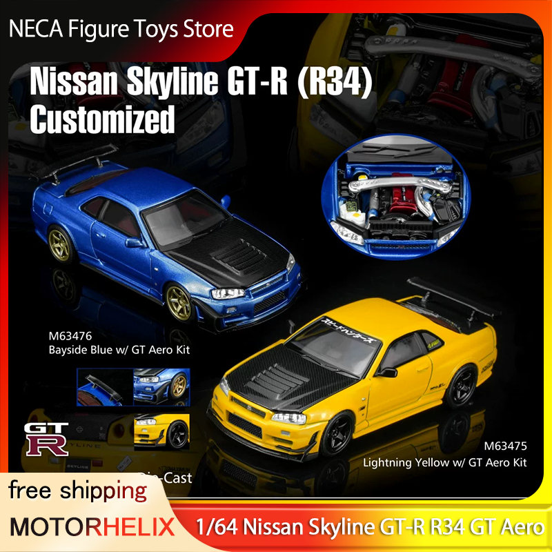 Model Kit Nissan Skyline - MOTORHELIX 1:64 Nissan Skyline GT-R R34