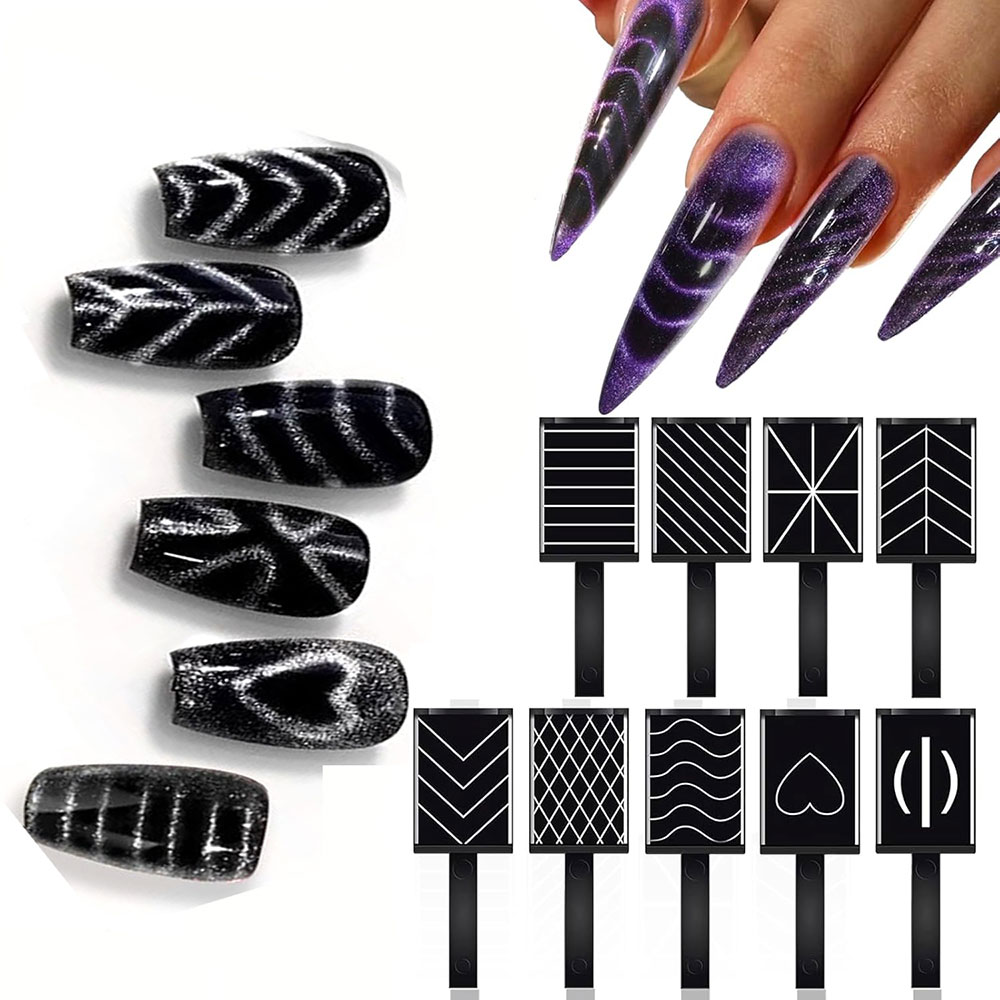 4/5pcs Gel Nail Polish Cat Eye - Sanding Stick Set ulasan dan harga