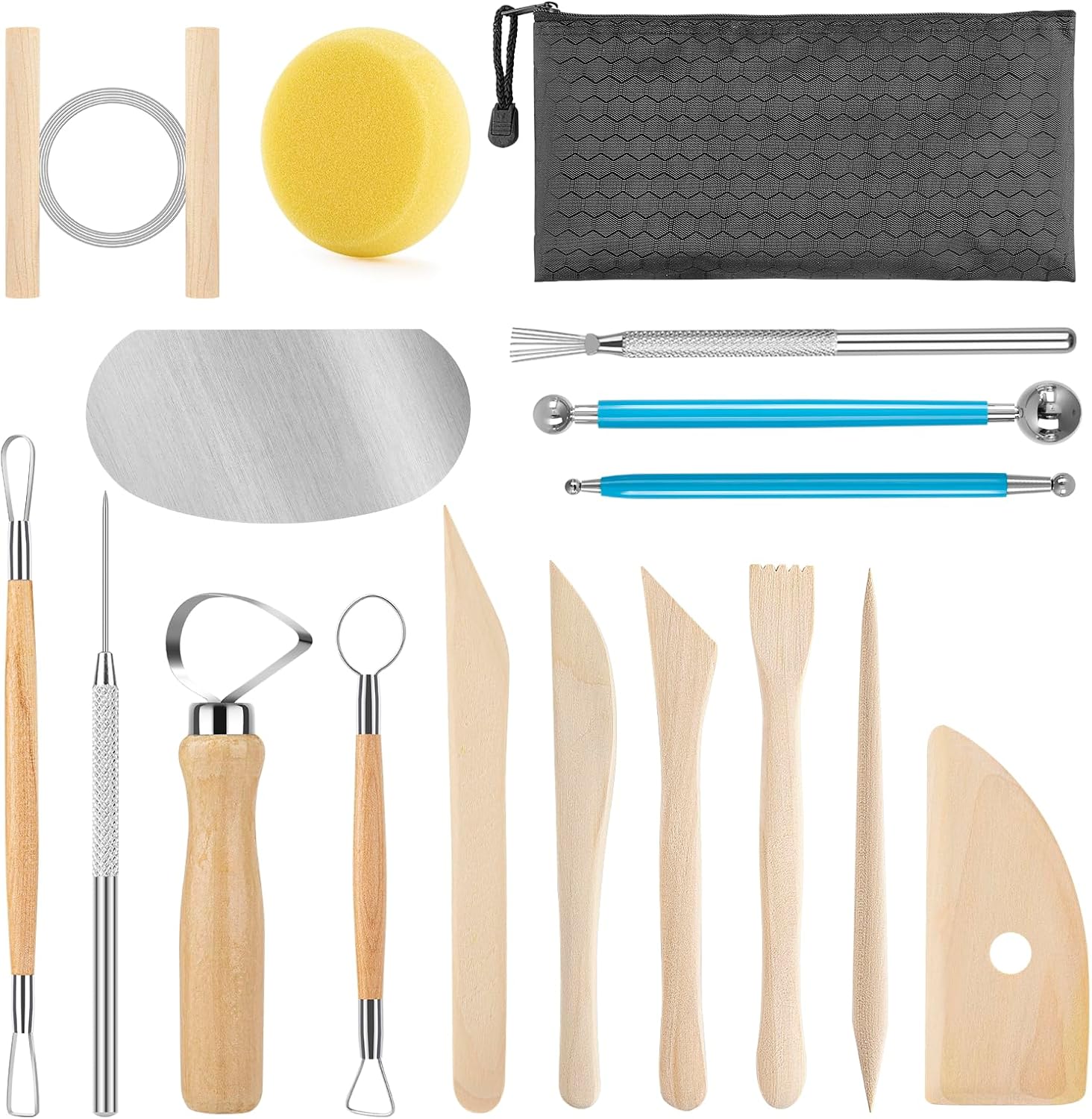 Pottery Tool Kit, 17pcs Polyme - Model Kit Tool ulasan dan harga