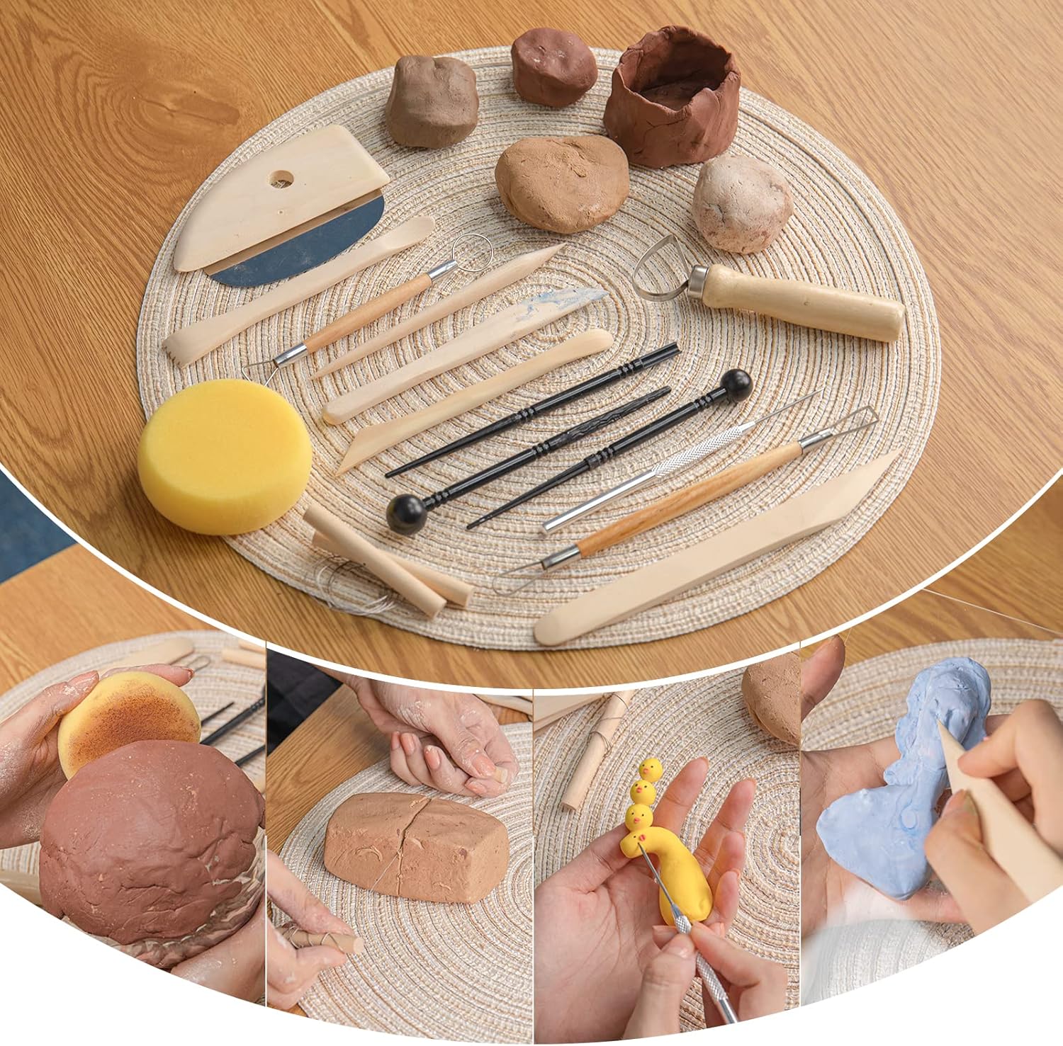 Pottery Tool Kit, 17pcs Polyme - Model Kit Tool ulasan dan harga