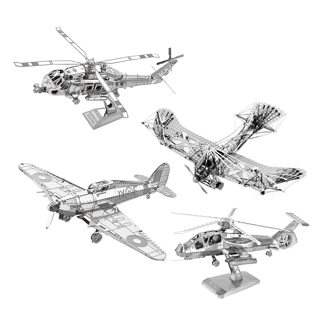 3D Metal Puzzle aircraft Helic - Model Kit Ufo ulasan dan harga