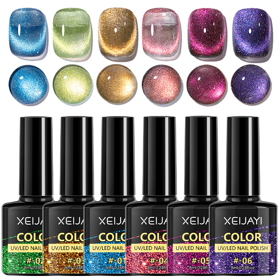 6pcs Cat Eye Gel Nail Polish S - Sanding Stick Set ulasan dan harga