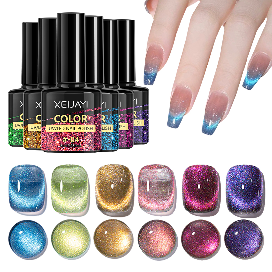 6pcs Cat Eye Gel Nail Polish S - Sanding Stick Set ulasan dan harga