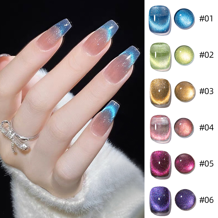 6pcs Cat Eye Gel Nail Polish S - Sanding Stick Set ulasan dan harga
