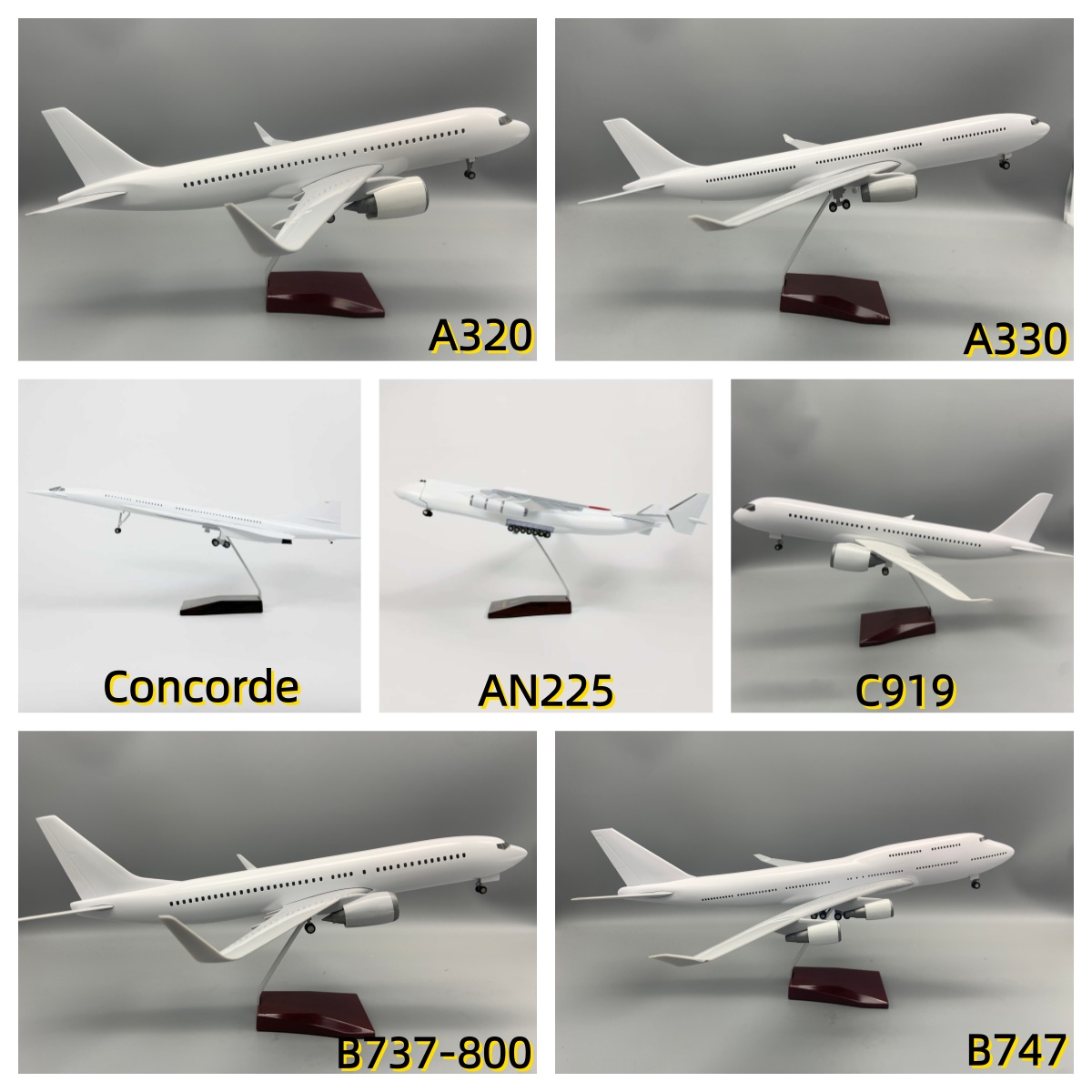 47CM Blank White DIY Airplane  - Model Kit Store ulasan dan harga