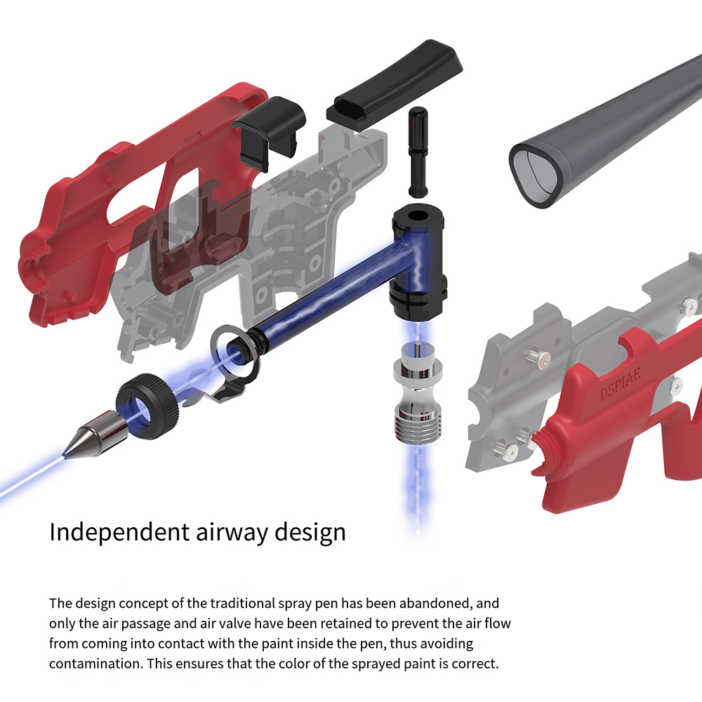 DSPIAE PT-AB Wash-Free Airbrus - Model Kit Tool Set ulasan dan harga
